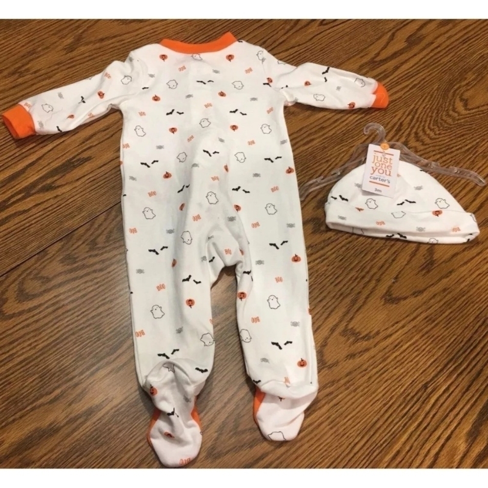 NWT Carter's Just One You Halloween One Piece w/ Hat Infant Size 6M Baby Fall - Picture 3 of 6